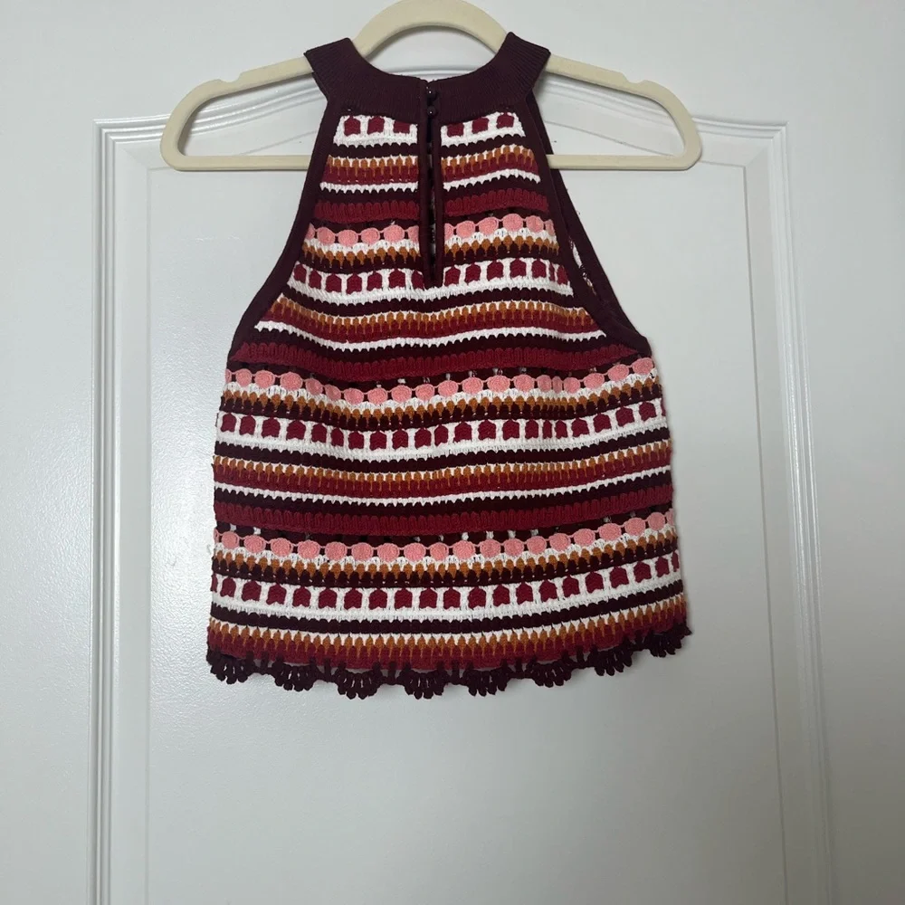 Sezane Multicolor Striped Halter Top - Picture 4 of 5